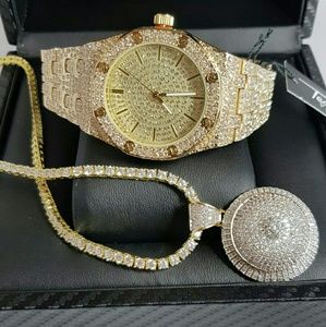 BRAND NEW ICED OUT DIAMOND SIMULATED CHAIN COMBO